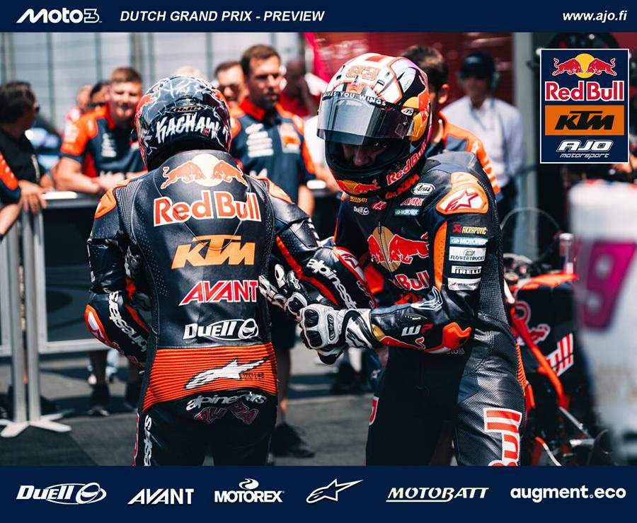 El Red Bull KTM Ajo Moto3 cerrará una doble jornada en el GP de Holanda