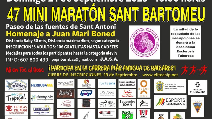 “47 MINI MARATON SANT BARTOMEU”Passeig de ses Fonts de Sant Antoni 21-09-2025
