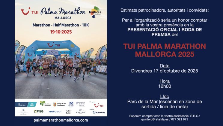 Presentación oficial del TUI Palma Marathon Mallorca 2025