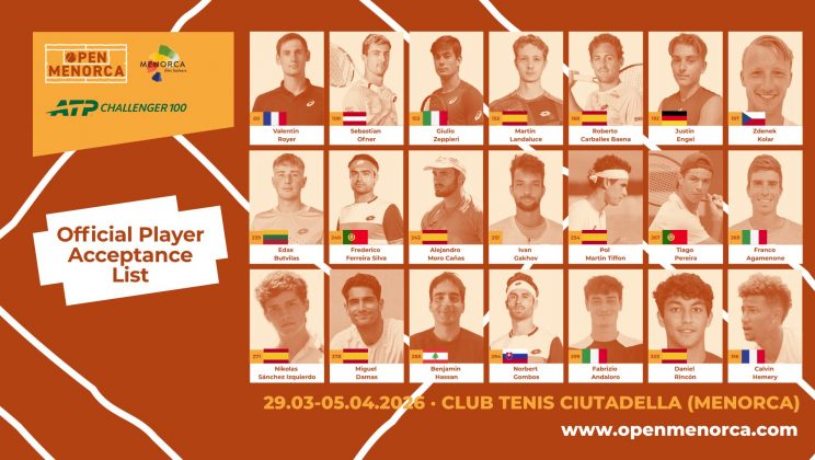 El Top 60 mundial Valentin Royer lidera un cartel de lujo en el Open Menorca ATP Challenger 100