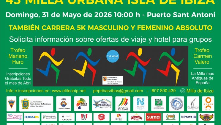 Abiertas las inscripciones gratis para la Milla de Ibiza 2026 Haz clic para indicar a Gmail que esta conversación es importante