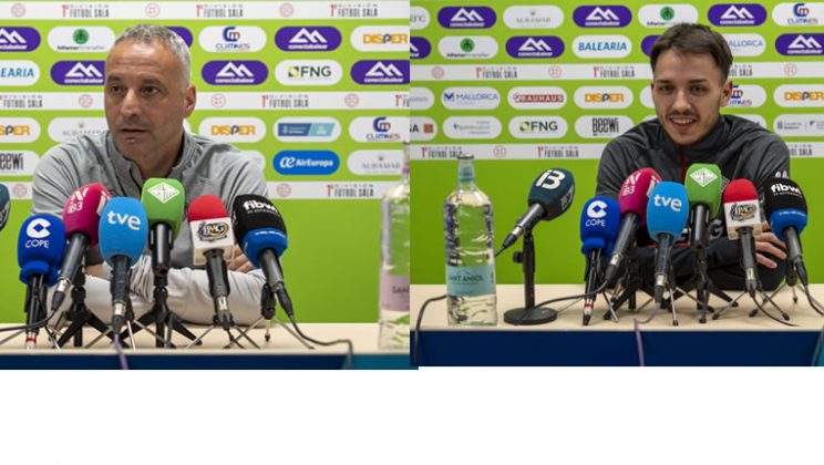 Rueda de prensa previa al partido entre el Jimbee Cartagena Costa Cálida y el Illes Balears Palma Futsal,