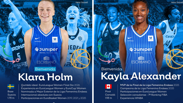 Kayla Alexander y Klara Holm, primeros fichajes de alto voltaje de Azulmarino