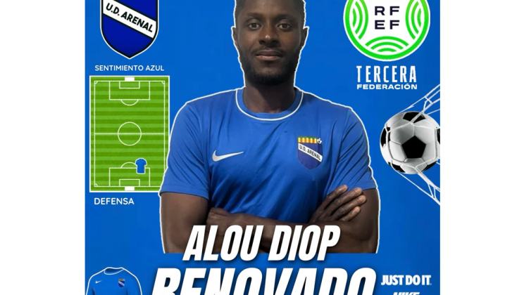 La U.D. Arenal ata a uno de sus pilares: Alou Diop seguirá liderando la defensa una temporada más