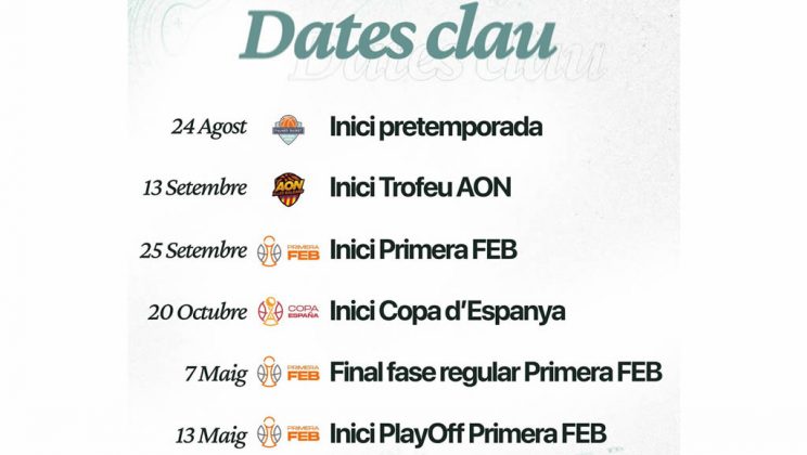 Las fechas clave para el Palmer Basket 2026/27