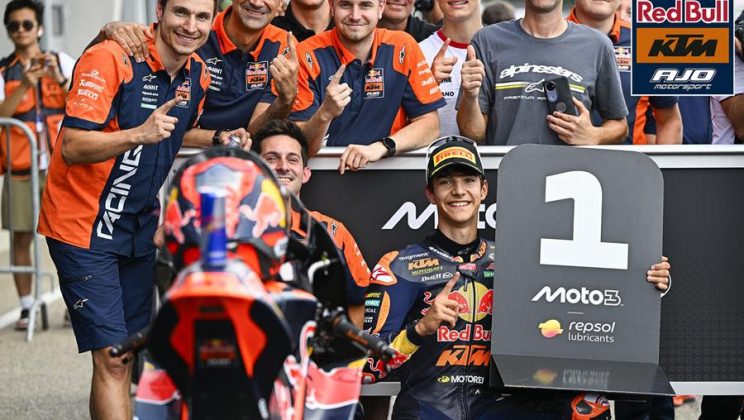 Uriarte logra su primera Pole Position de Moto3 en el Gran Premio de Alemania.
