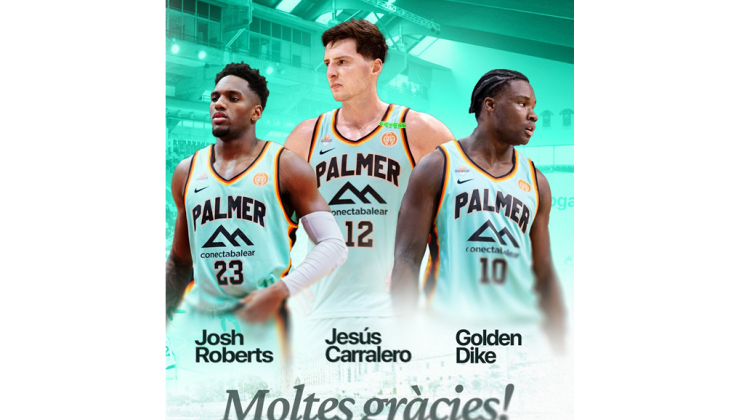 Jesús Carralero, Golden Dike y Josh Roberts dejan el Palmer Basket