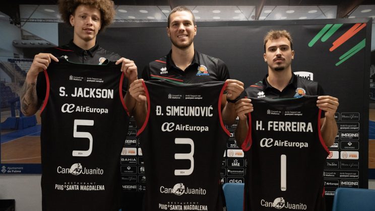 Shilo Jackson, Hugo Ferreira y Đorđe Simeunović presentados como jugadores del Fibwi Mallorca Bàsquet Palma 