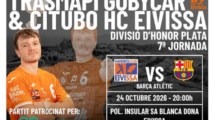 El Trasmapi Gobycar & Citubo HC Eivissa recibe al Barça Atlètic en Sa Blanca Dona en un duelo de máximo ritmo y talento