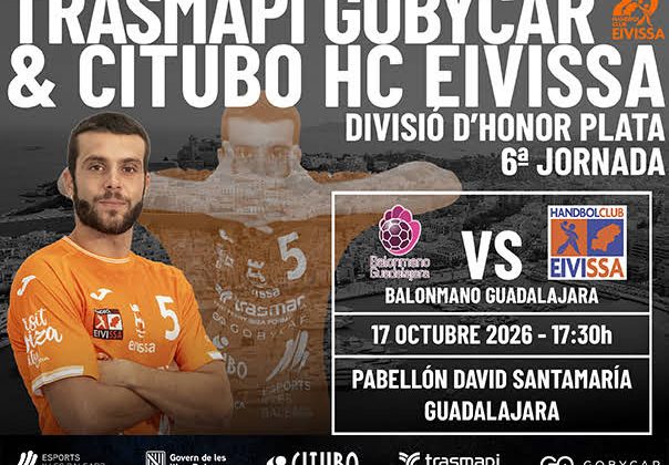 El Trasmapi Gobycar & Citubo HC Eivissa afronta una exigente salida ante el BM Guadalajara
